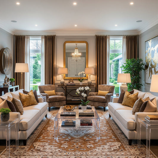 luxury living room ideas with acrylic coffee table and acrylic end table
