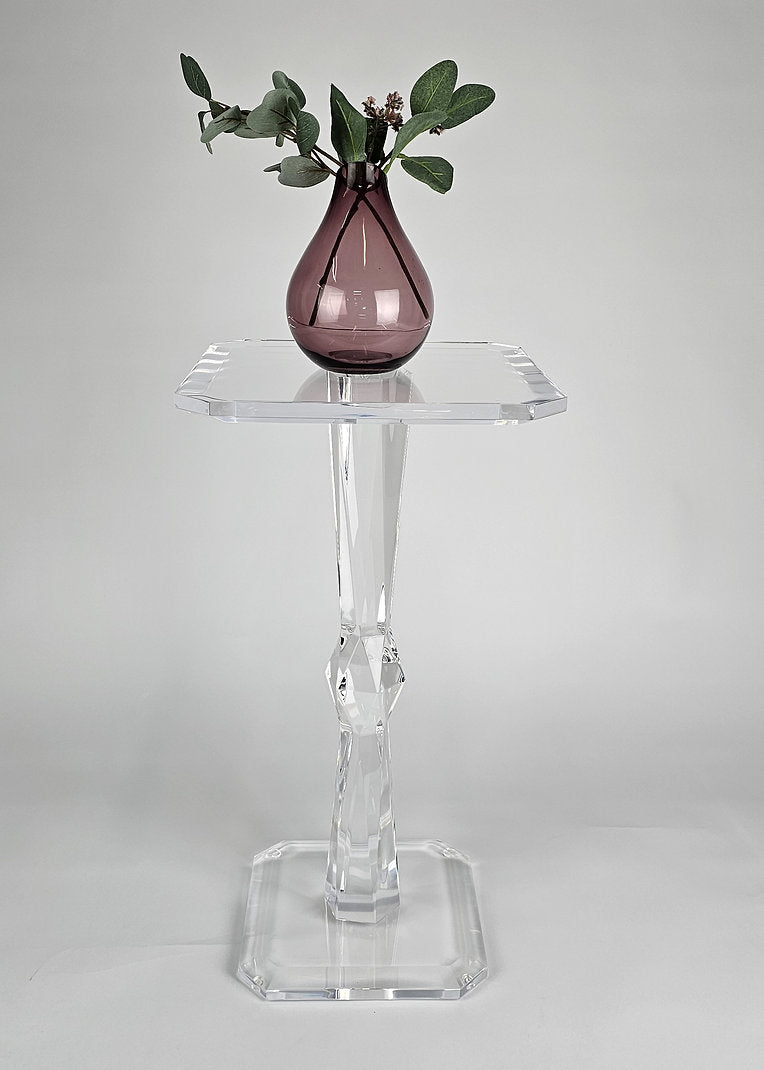 Clear acrylic end table with a classic and elegant style
