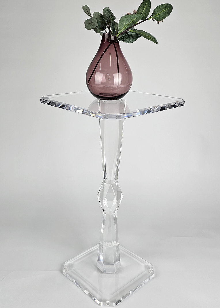 Clear acrylic end table with a classic and elegant style