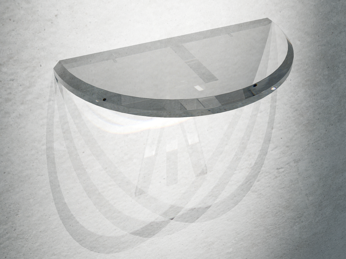 Mezza Luna Clear Acrylic Wall Shelf