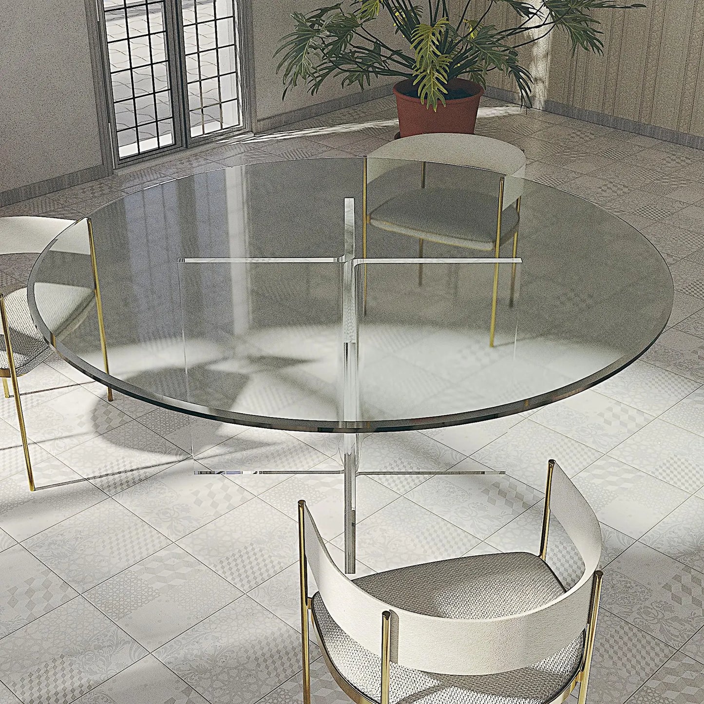Model V Acrylic Table Base