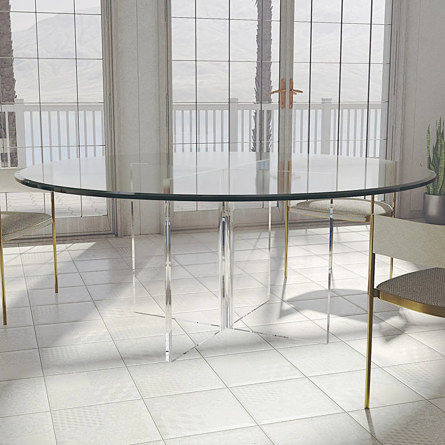 Model V Acrylic Table Base