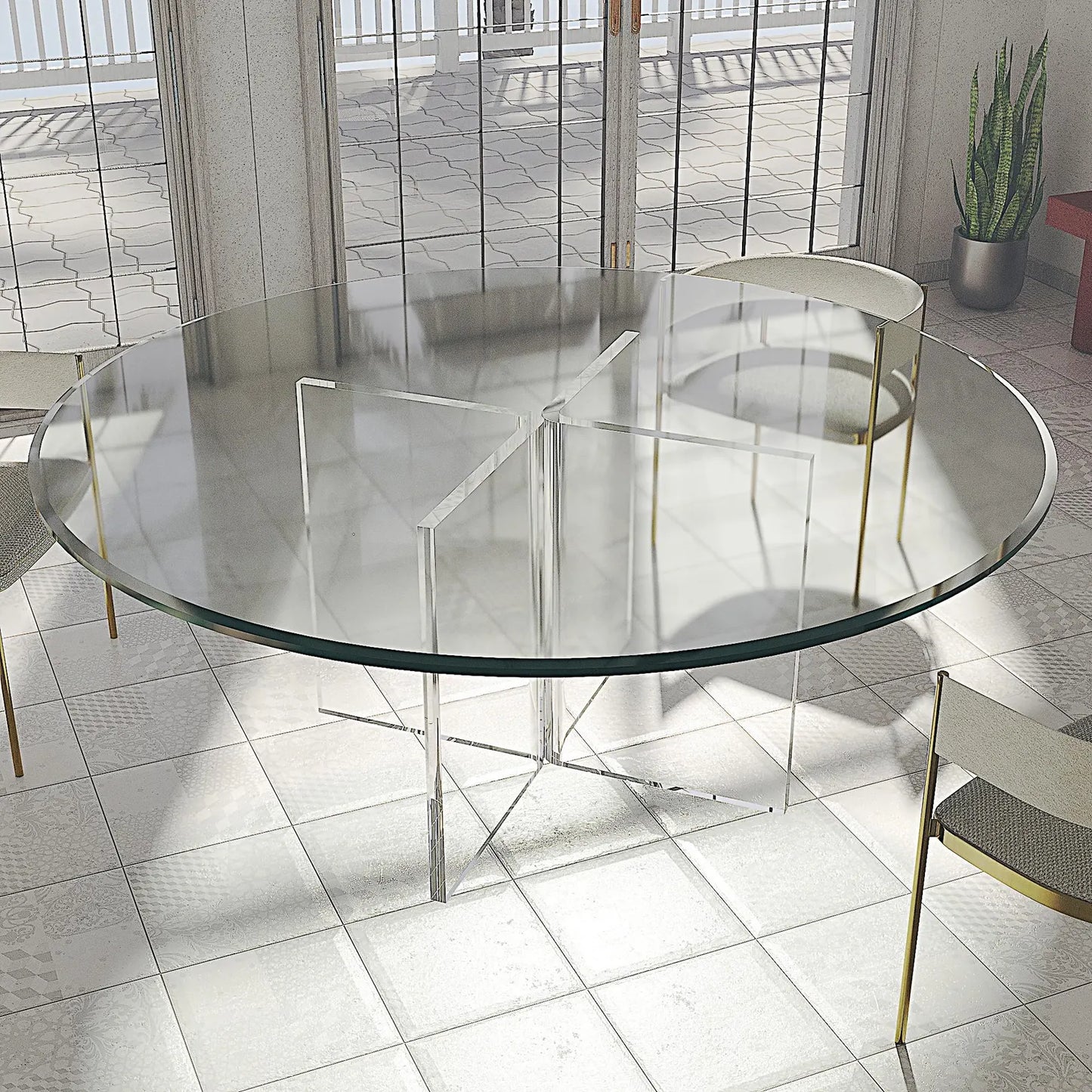 Model V Acrylic Table Base