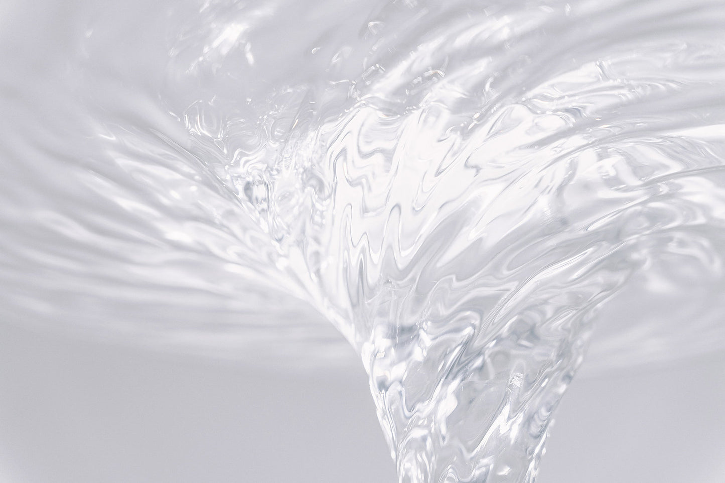 Clear acrylic coffee table that looks like a whirlpool