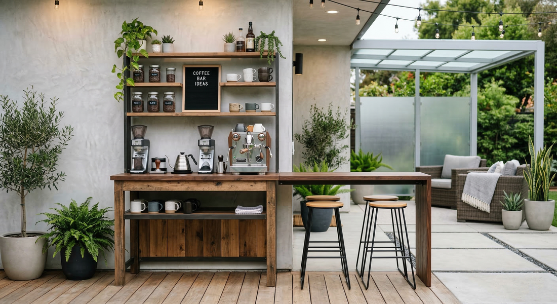 Coffee Bar station in a modern patio
