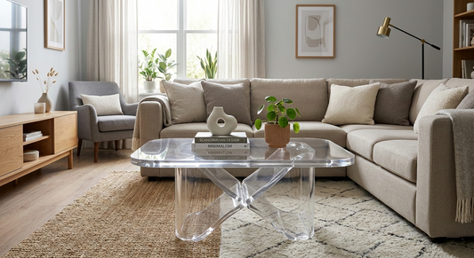 Best Coffee Tables for Small Spaces - Clear acrylic coffee table