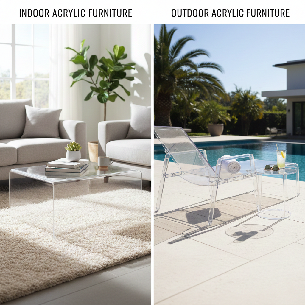 How Long Does Acrylic Last - a side by side comparison of indoor and outdoor acrylic furniture