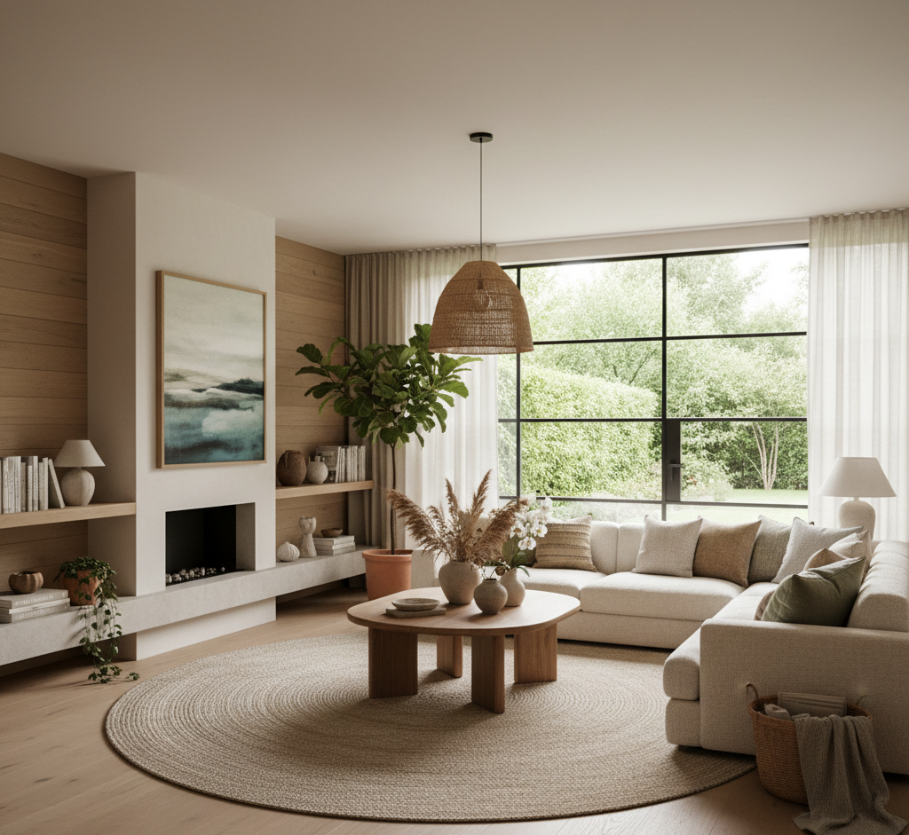 40 Organic Modern Living Room Ideas for Calm, Natural Space – Aetheris ...