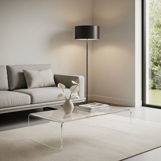 Acrylic coffee table minimalist furniture idea