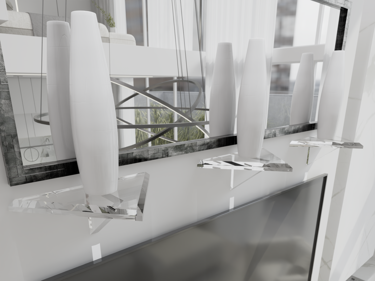 Freccia Solo Clear Acrylic Wall Shelf