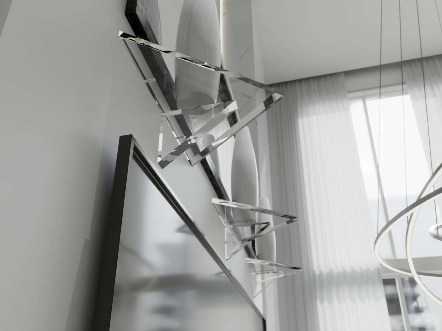 Freccia Solo Clear Acrylic Wall Shelf
