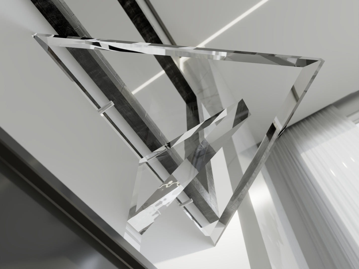 Freccia Solo Clear Acrylic Wall Shelf