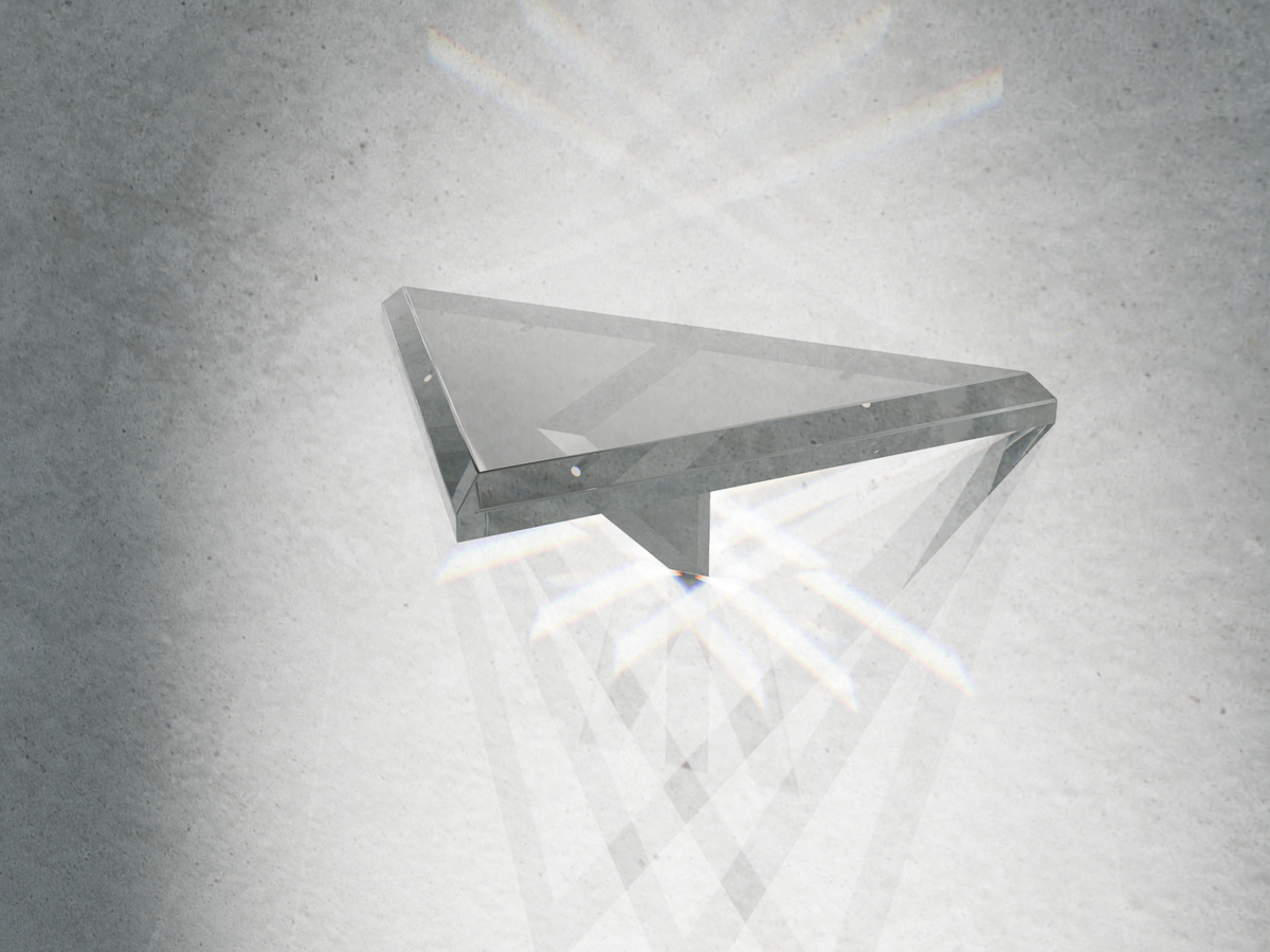 Freccia Clear Acrylic Wall Shelf