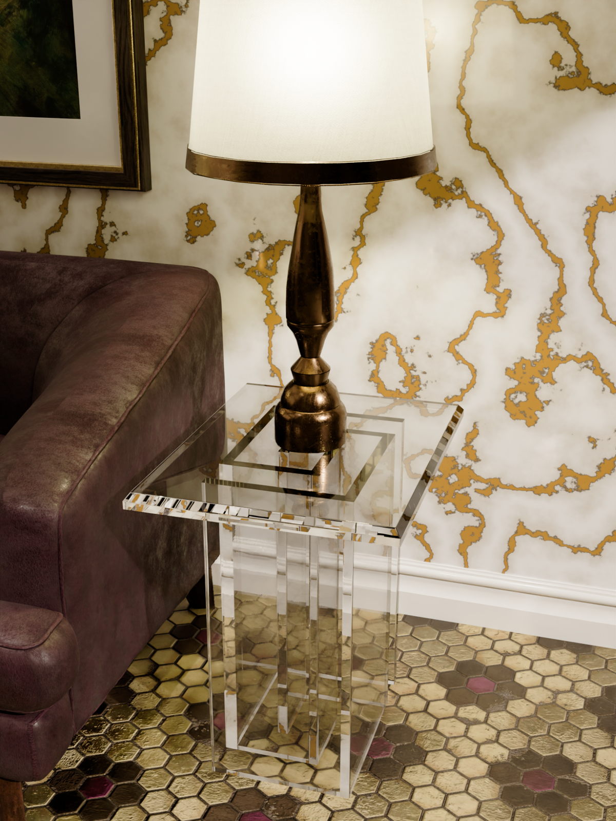 Infinity Acrylic End Table