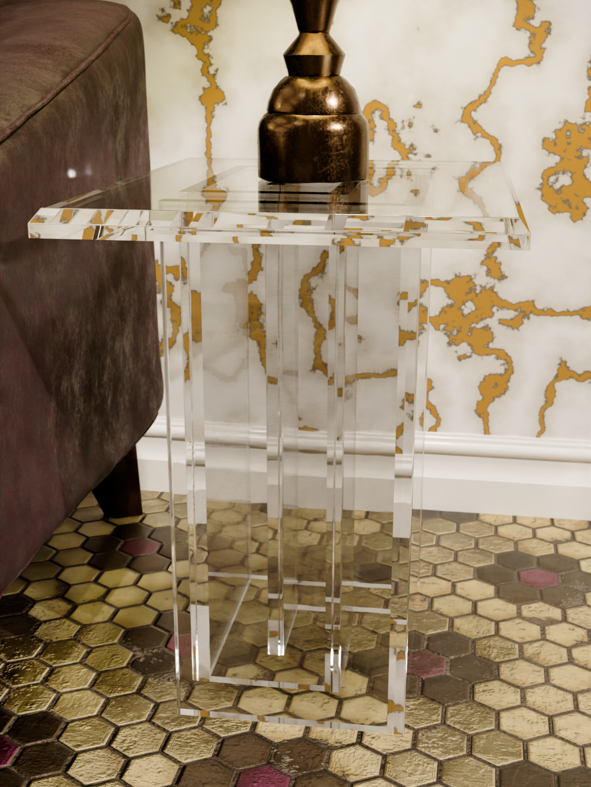Infinity Acrylic End Table