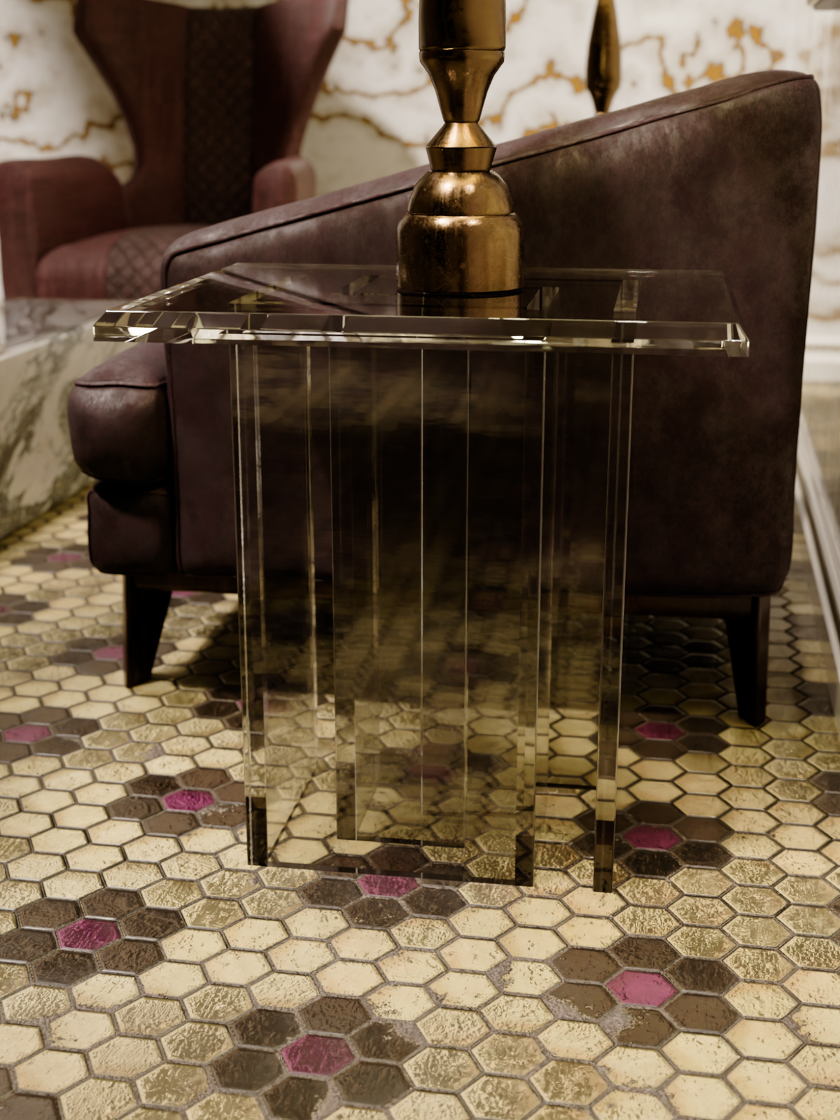 Infinity Acrylic End Table