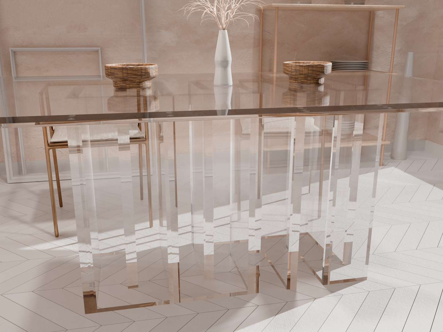 Labyrinth Acrylic Table Base