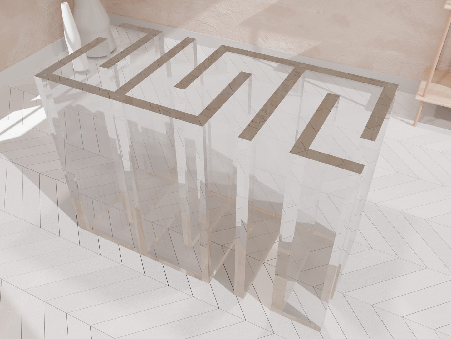 Labyrinth Acrylic Table Base