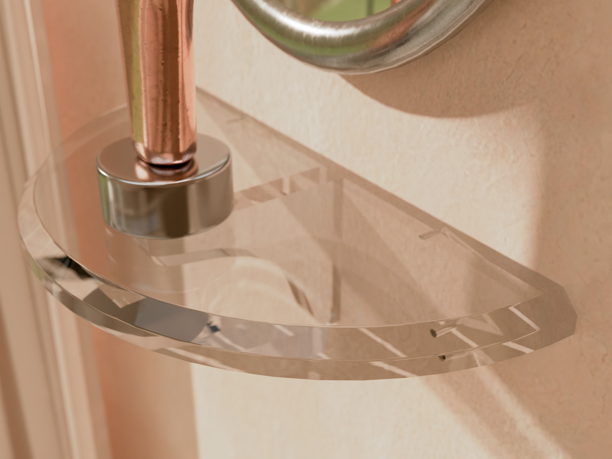 Mezza Luna Clear Acrylic Wall Shelf
