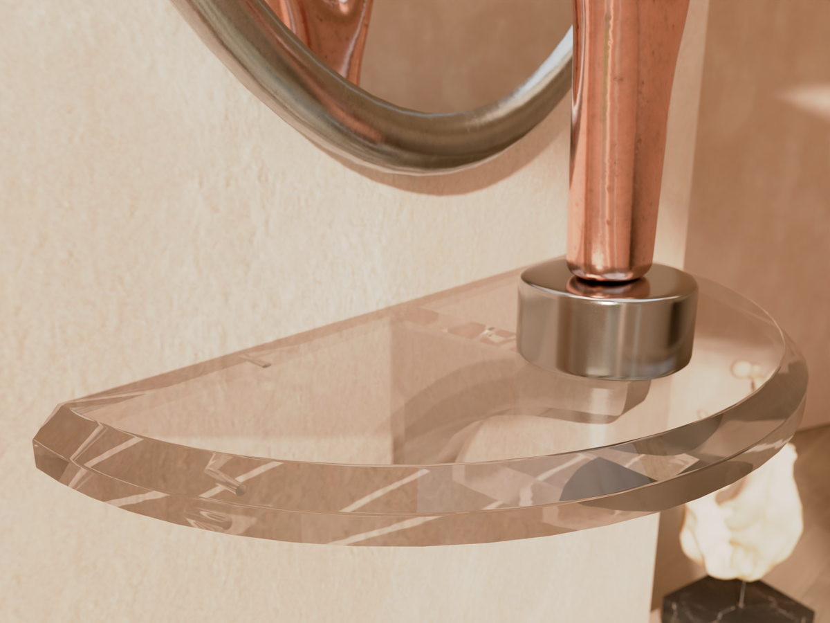 Mezza Luna Clear Acrylic Wall Shelf